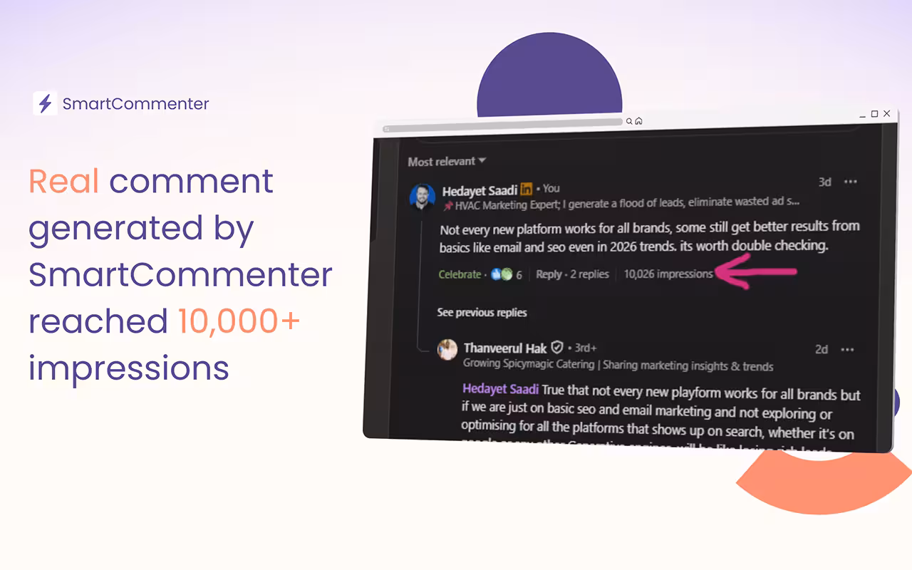 Linkedin Comment generator Extension real comments screenshots impression